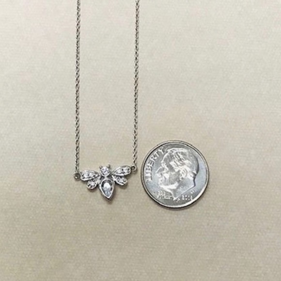 Cubic Zirconia Tiny Queen Bee Necklace, NWT-Boutique - Picture 5 of 10